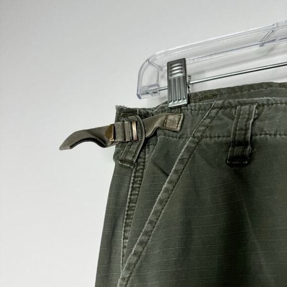 DA-NANG Cargo Dragon Floral Embroidered Pants Green Y2K Low Rise Small - Picture 6 of 11